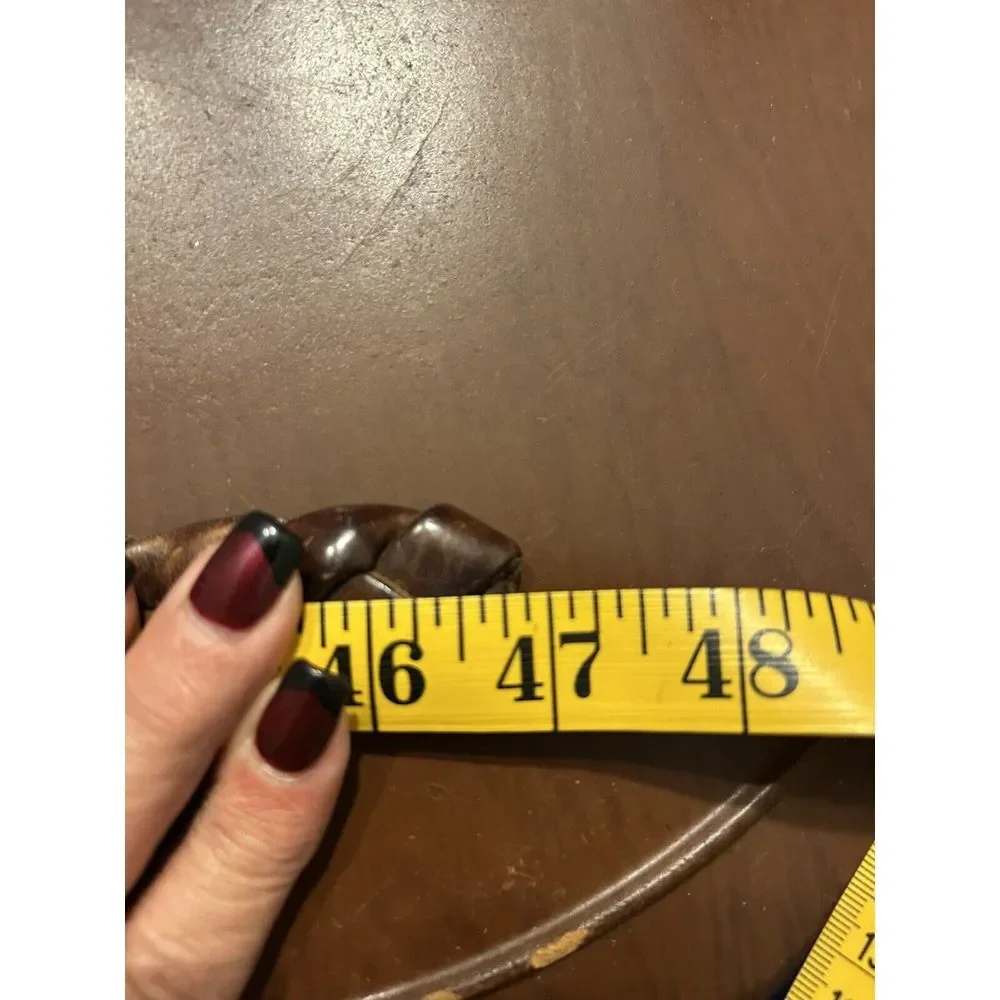Octane Brown Braided Genuine Leather Belt Men's Size 38‎